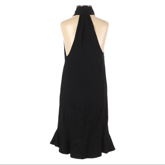 Tufi Duek Little Black Dress US 6 Sleeveless Ruffle V-Neck Mini Cocktail Prom - Picture 3 of 9